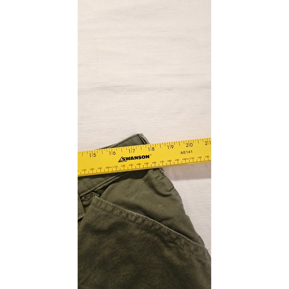 Carhartt Mens Olive Green Canvas Cargo Shorts Size 16 WB164 LOV Relaxed Fit - Picture 3 of 11
